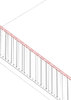 3000mm Straight Plastic Handrail Kit