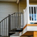 Modern Black Powder Coated Aluminum Stair