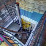 Urban Home with Modern Steel Spiral Staircase