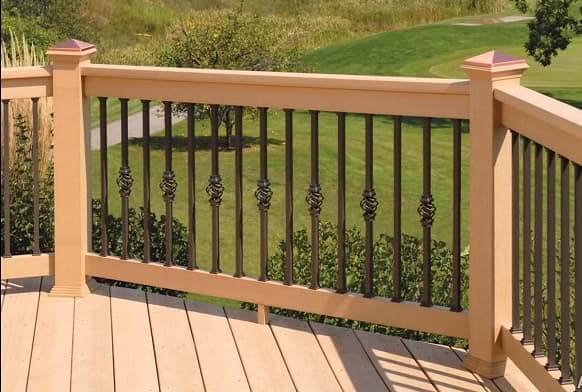 iron deck railing twist cage